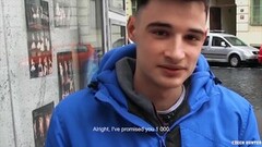 CZECH HUNTER - Amateur dude takes raw cock up his Thumb