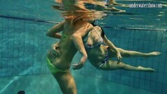 Frisky Girls Andrea and Monica Stripping Underwater Thumb