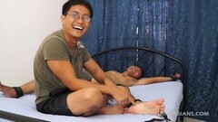 Naughty Asian Boy Lance Tied and Tickled Thumb