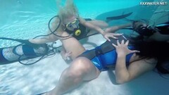 Steamy Hot underwater lesbians Vodichkina and Farkas Thumb