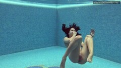 Frisky Hot Underwater Babe Lady Dee Swims Naked Thumb