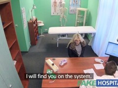 Fake Hospital Shy patient with soaking wet pussy squirts on docs fingers Thumb