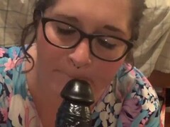 BBW takes first BBC, suck & fuck solo role play! Best dick riding, Thumb