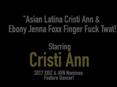 Asian Latina Cristi Ann & Ebony Jenna Foxx Finger Fuck Twat! Thumb