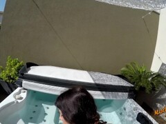 Outdoor amateur ANAL in the SPA - Busty Teen MadeInCanarias Thumb