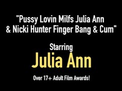 Pussy Lovin Milfs Julia Ann & Nicki Hunter Finger Bang & Cum Thumb