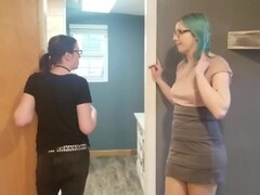 Big dicked goth Tgirl fucks real estate agent cums on her face and glasses Thumb